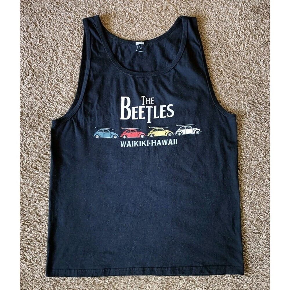 The Beetles T-Shirt Women's Medium Black Short Sleeve